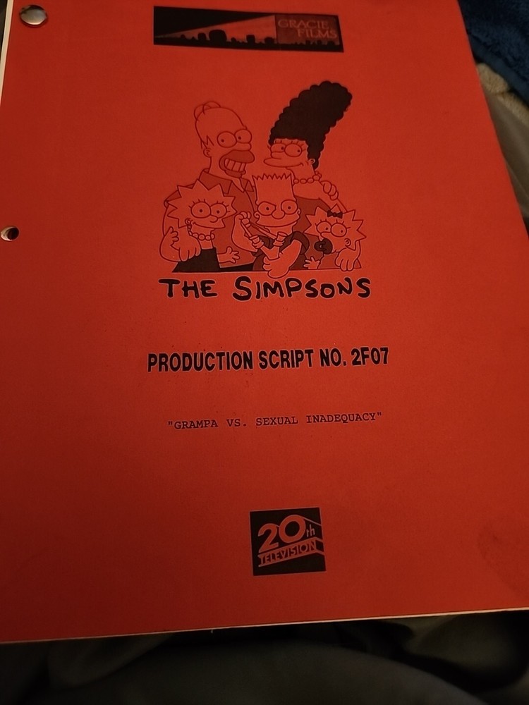A Script From The Simpsons From 5/19/1993
