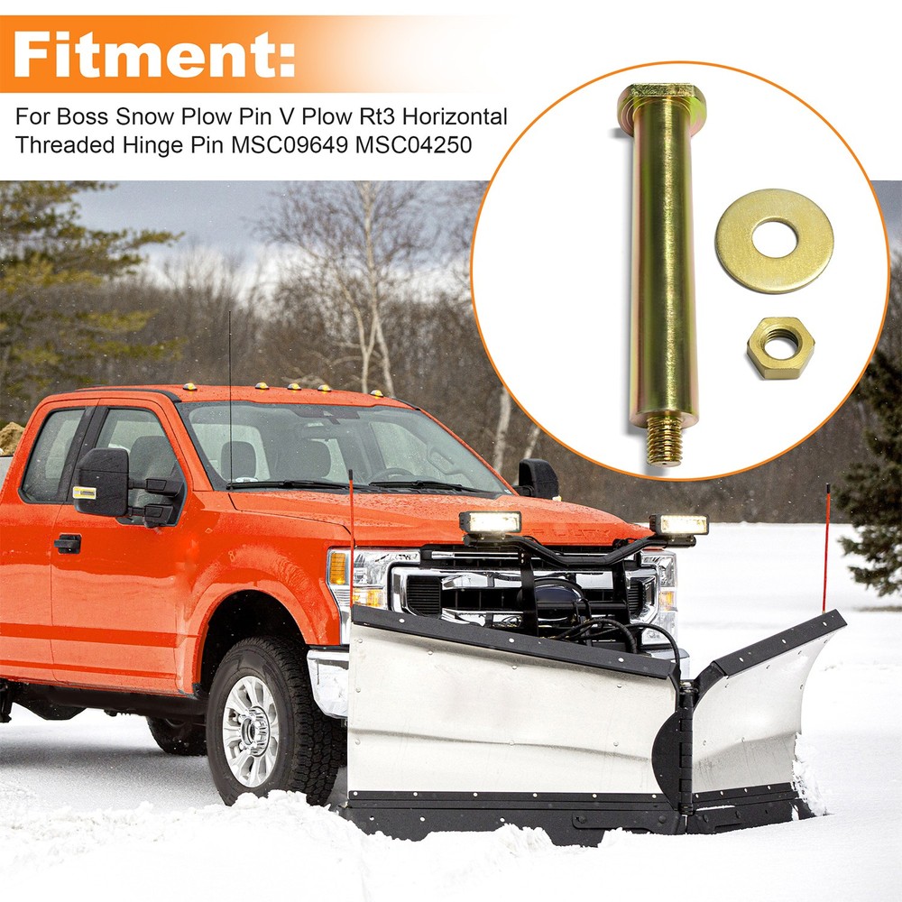 For Boss RT3 V-Plow Horizontal Hinge Threaded Pin Kit MSC09649