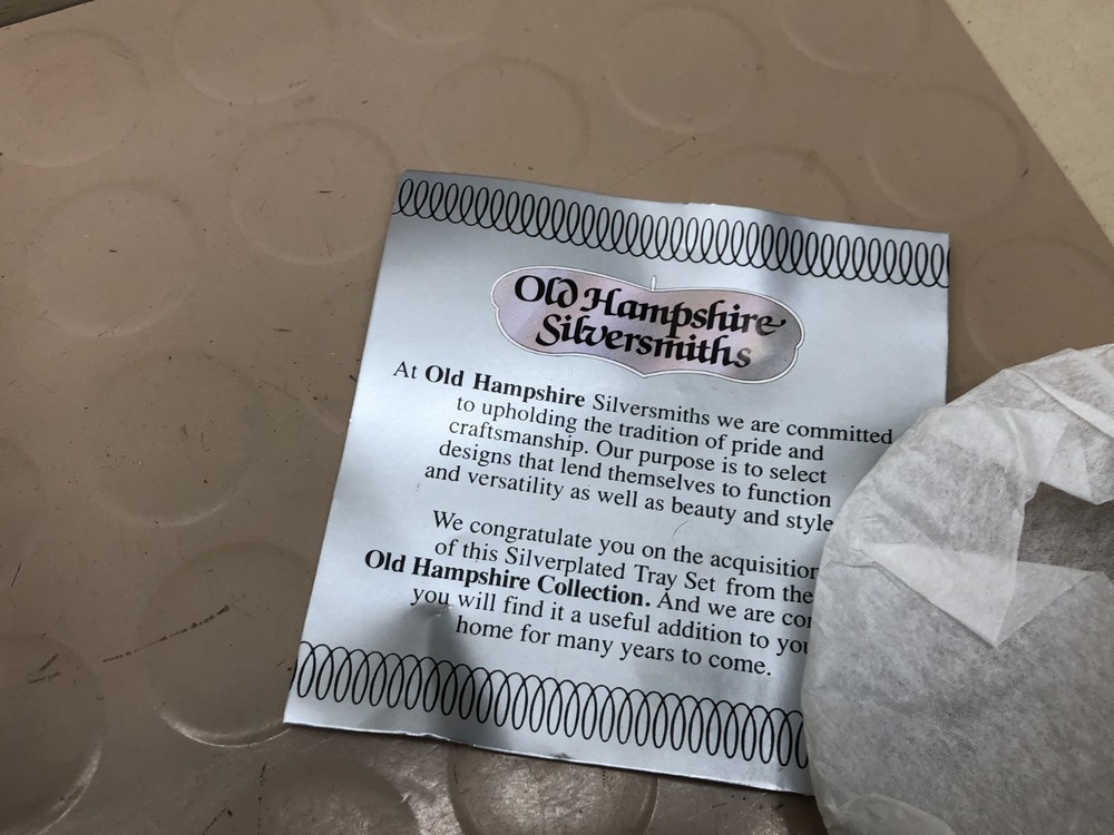 Silver Plated Shell Trays by Old Hampshire Silversmiths Lot of 2 Original Box