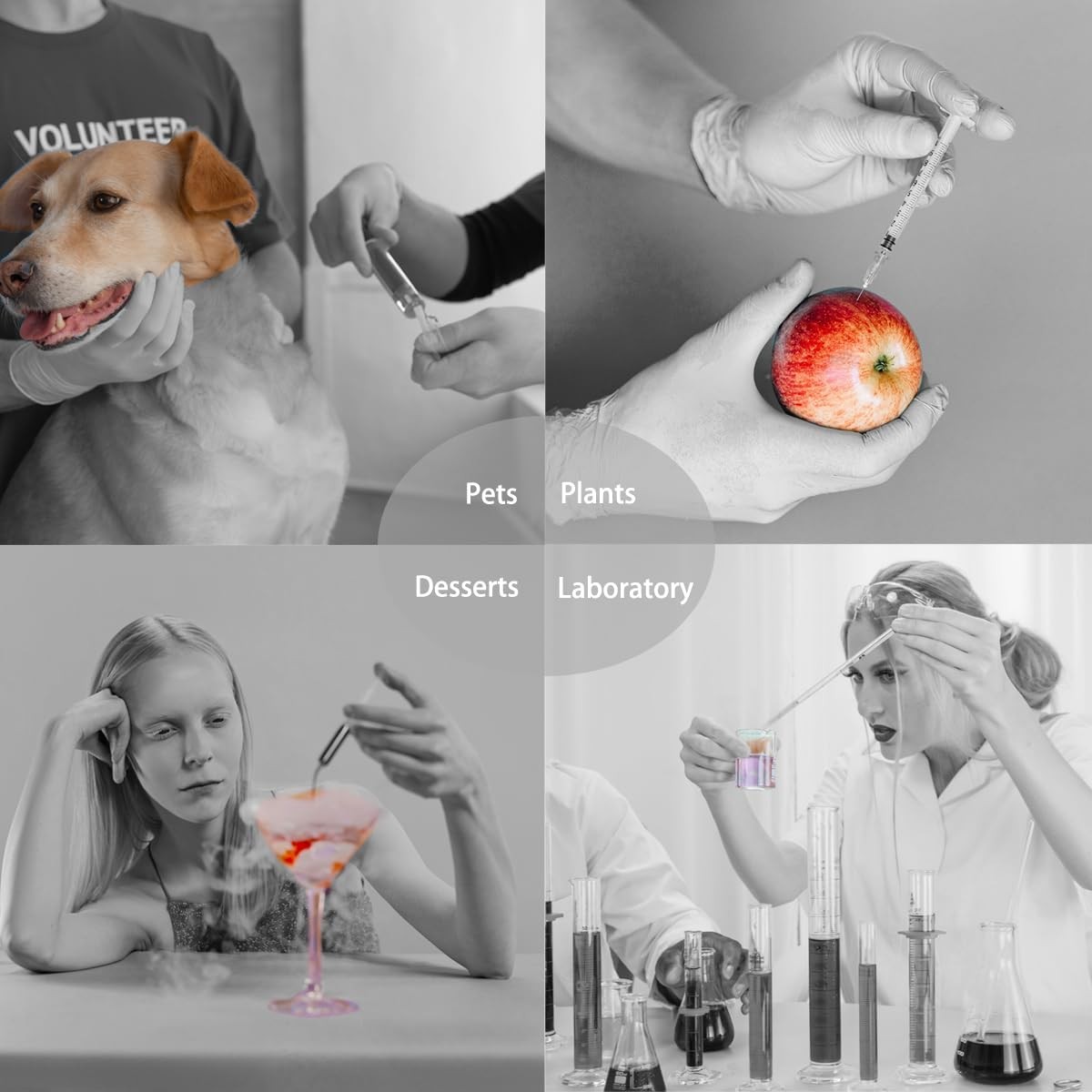 30 Gauge 5/16 inch Needle, 1ml Disposable Lab Dispensing Supplies,Individual Wra