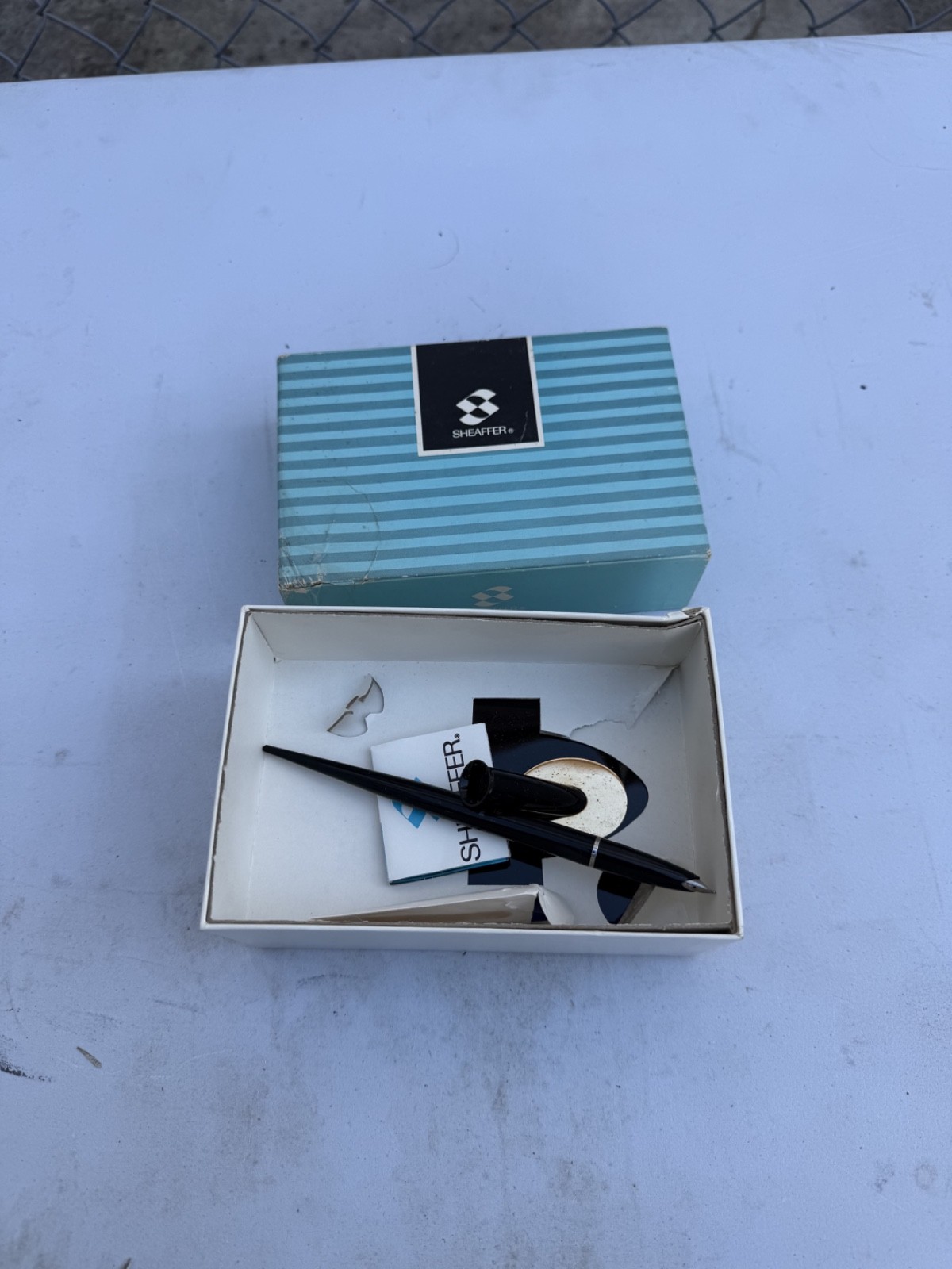 Vintage Sheaffer Desk Set 509H 44221 Fountain Pen Box UNITED STATES SENATE