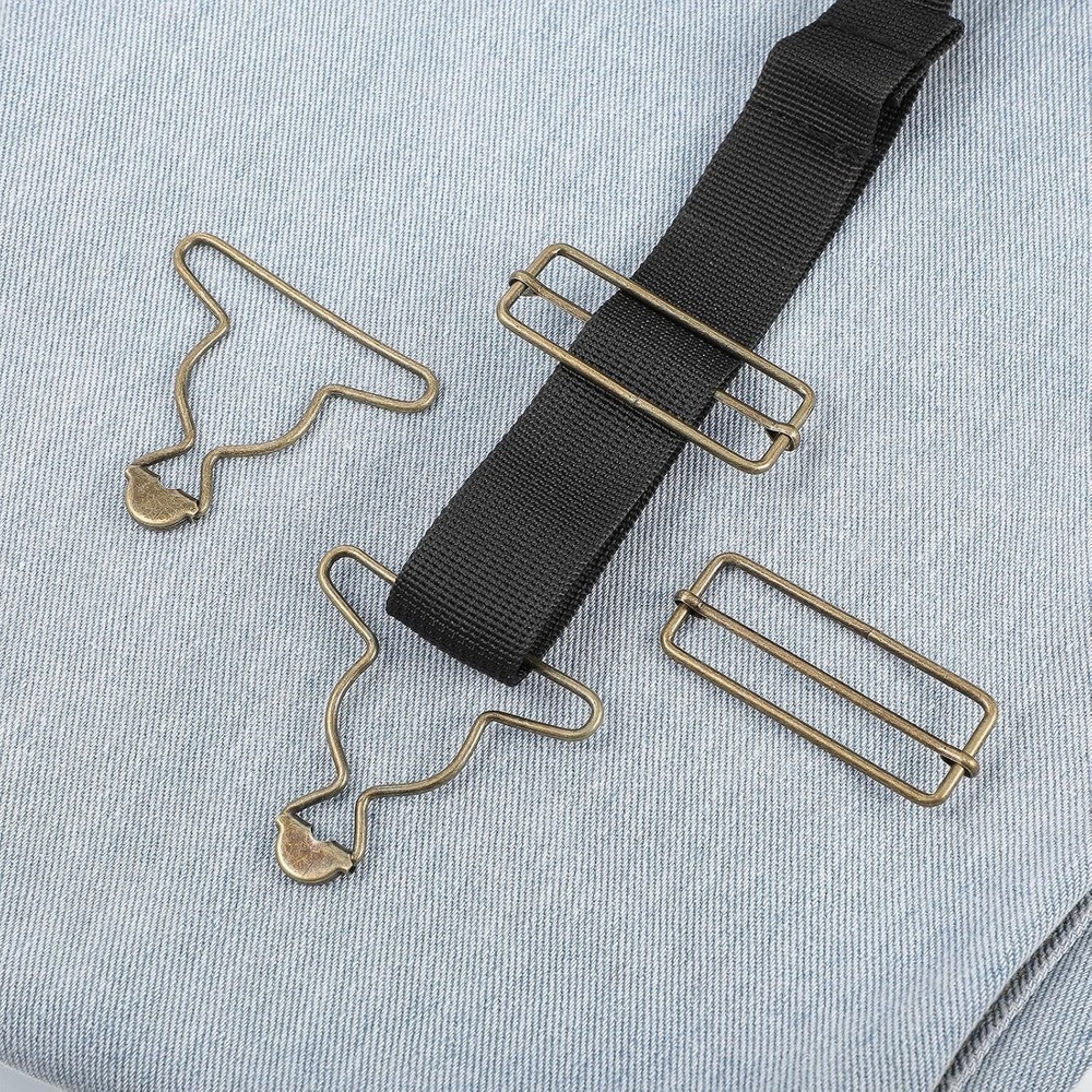10 Pairs 2" Overall Buckles Replacement with Rectangle Sliding Bars