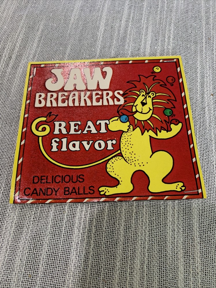 vintage Bubble Gum Vending Machine Display Card Jaw Breakers