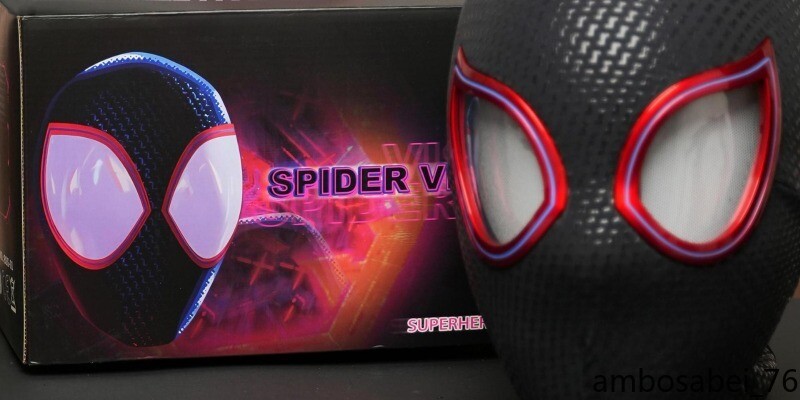 Spiderman Miles AUTO Light-up Eyes Mask Ring Remote Control Wink Gifts US Spot