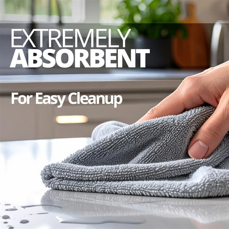 Microfiber Towels (12 Pack) - Cleaning and Application Towels Durable Microfi...