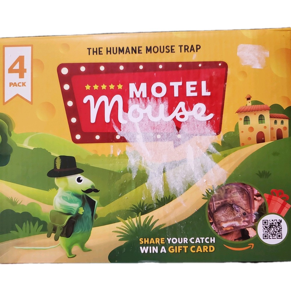 Motel Mouse Humane Mouse Trap 4 Pack Brown Plastic Mouse Catcher