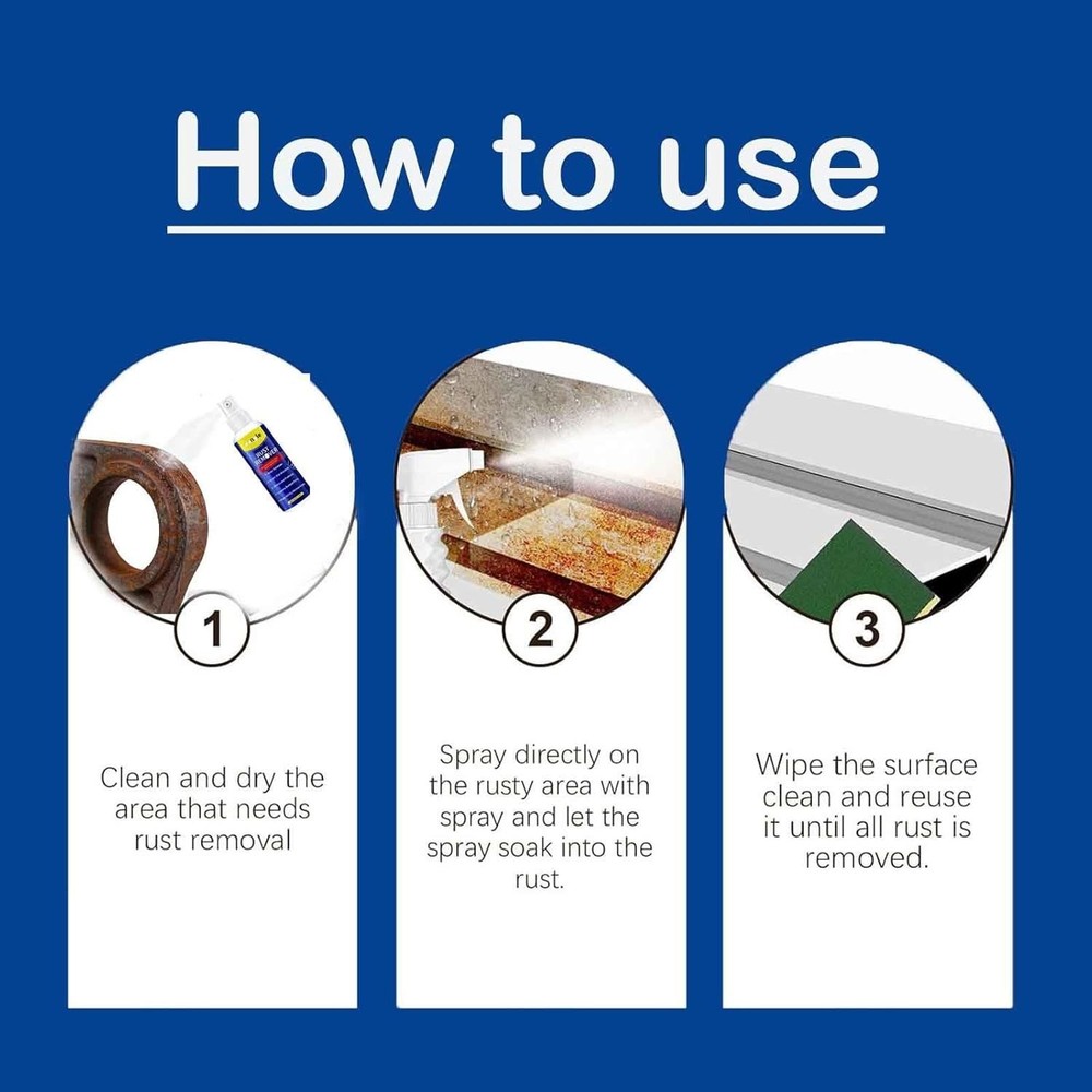 Wangle Rust Remover, Anti-Rust Lubricant Spray & Rust Remover Easy Application