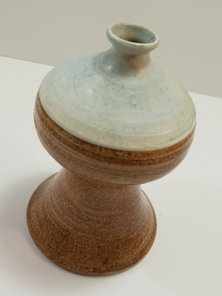 Artisan Earthly Glazed Ceramic Textured Vase