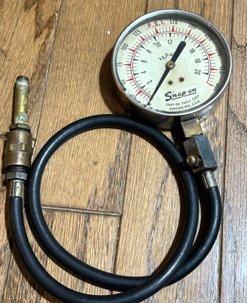 🇺🇸 Snap On Tools Compression Tester Pressure 300psi Gauge Engine Cylinder Hose