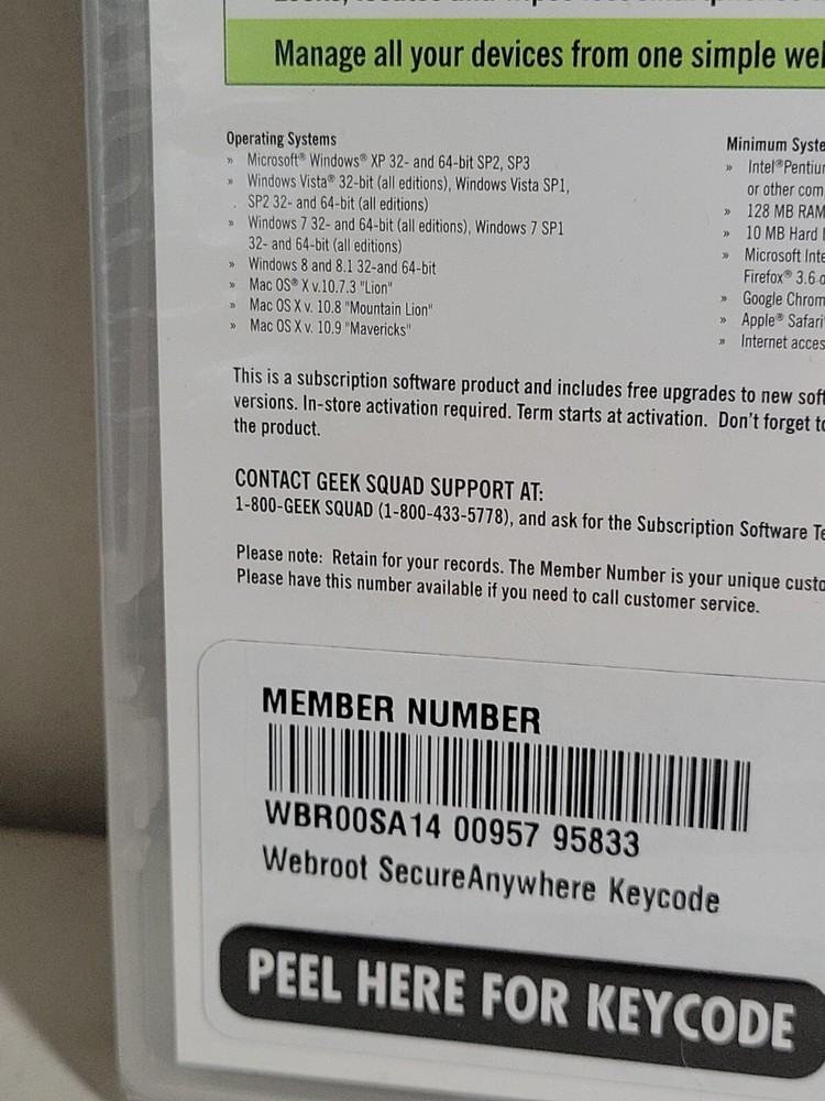Webroot SecureAnywhere Internet Security - Full Version for Windows & Mac...