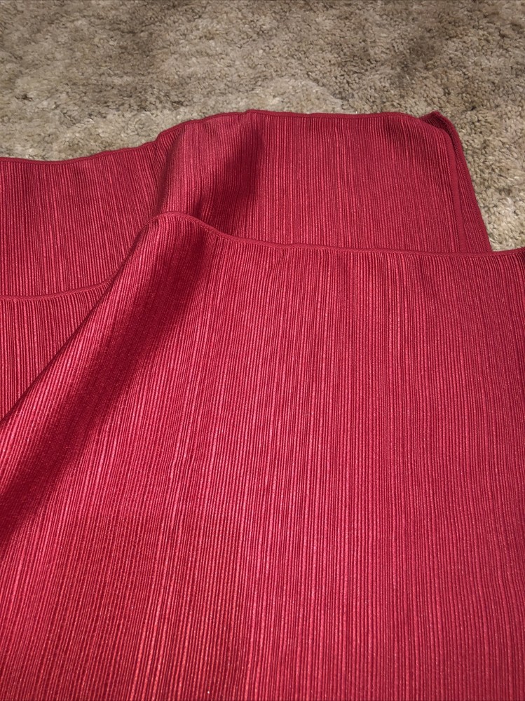 Red Tiny Ribbed Cloth Tablecloth -60”x 84”