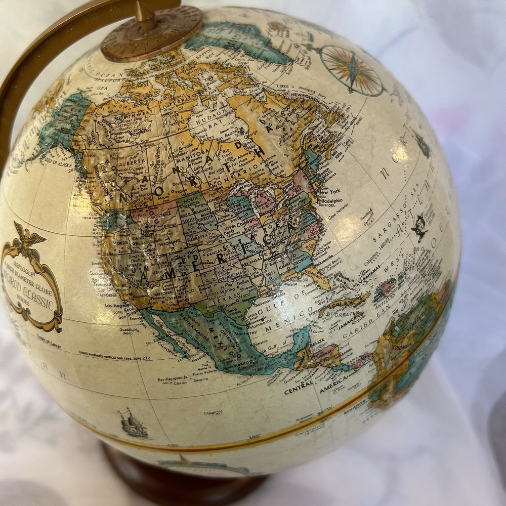 Replogle 9” World Globe Classic Series Hardwood Base