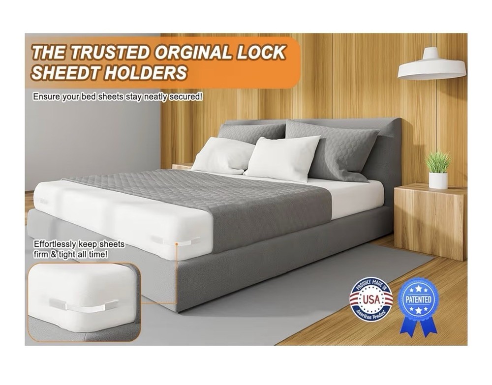 Mattress Bed Sheet Holders With Lock Strips