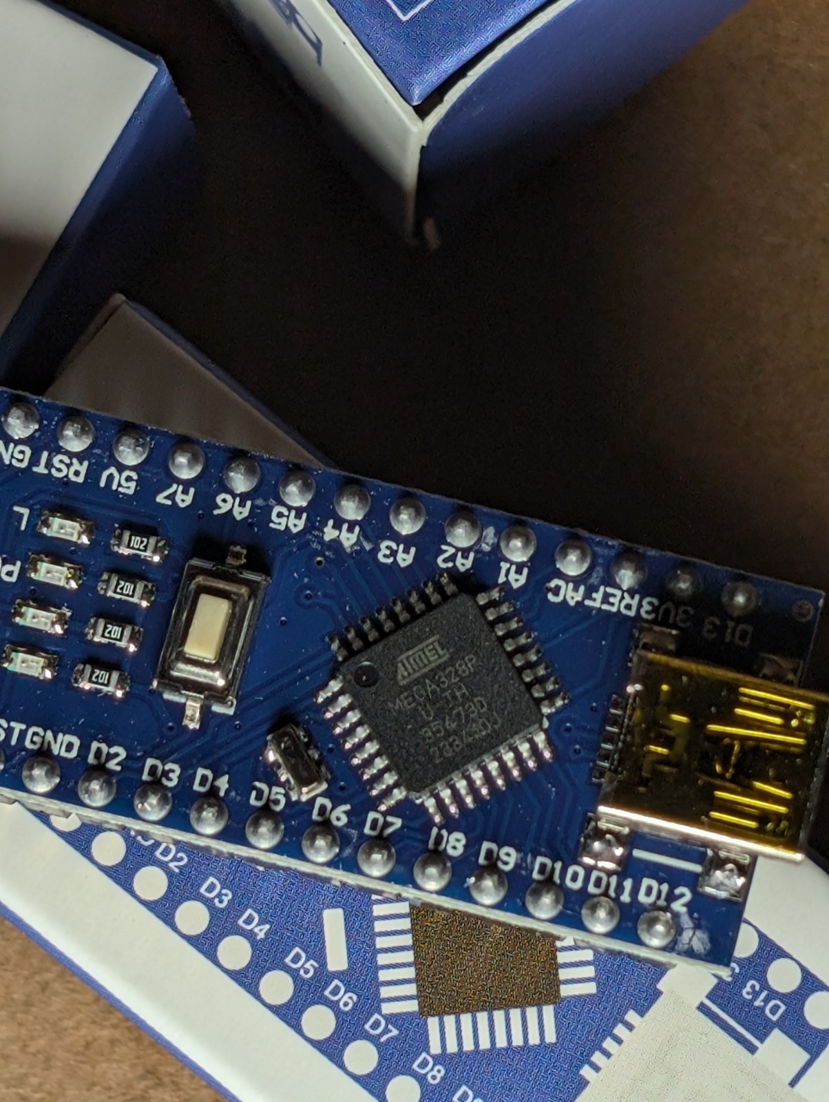 3-pack Lafvin Nano V3.0 Nano Micro-Controller + USB cables (Arduino Compatible)