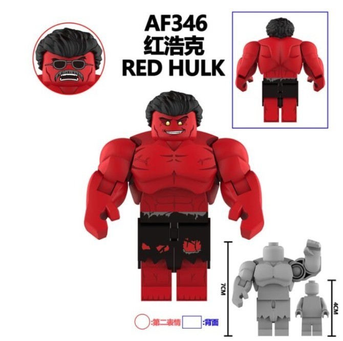 Custom Red Miniature Figure With Base, New/Mint