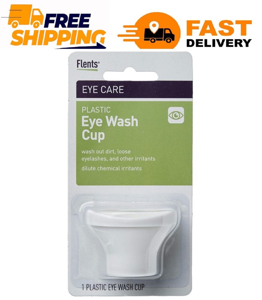 Flents Eye Wash Cup, Reusable White Plastic