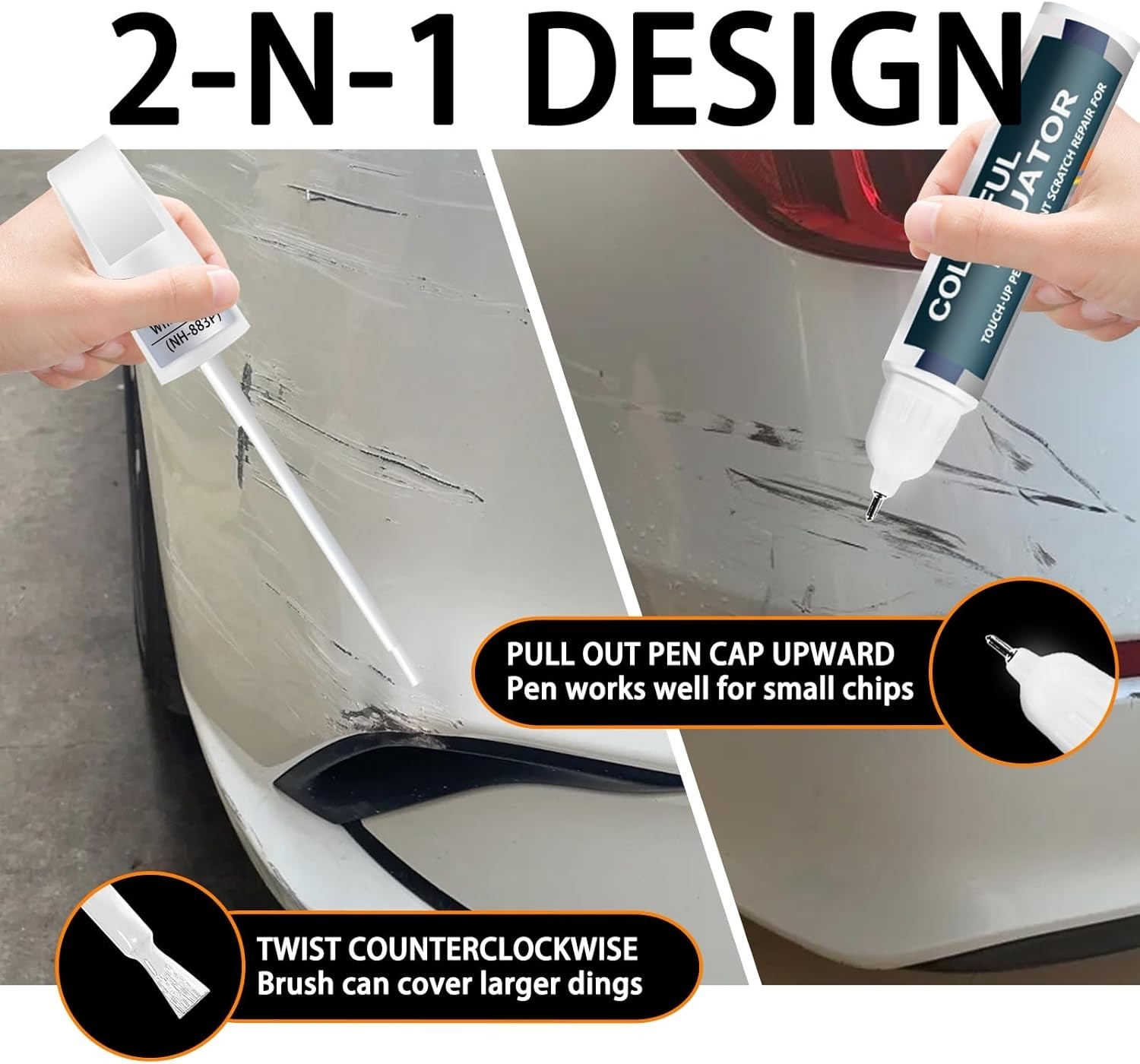 Platinum White Pearl(NH-883P) Car Touch Up Paint Compatible with Honda, Car Pain