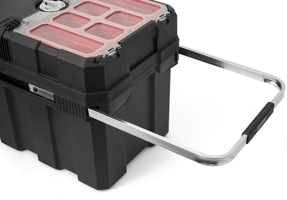 Resin Rolling Tool Box Organizer Storage Chest w/Locking System Removable Bins