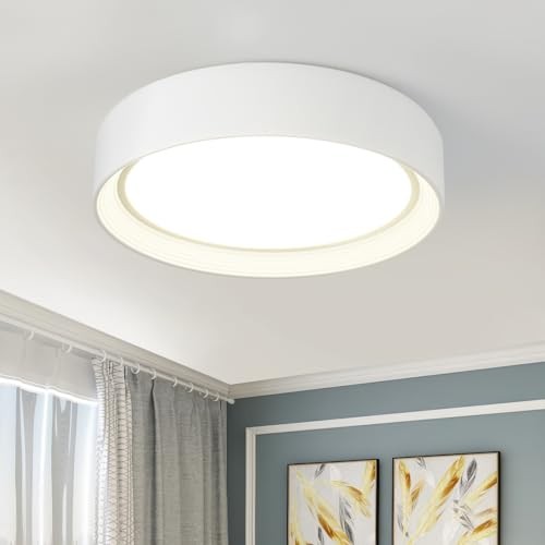 Dimmable Led Flush Mount Ceiling Light,15.75 Dimmable 15.75 Inch White