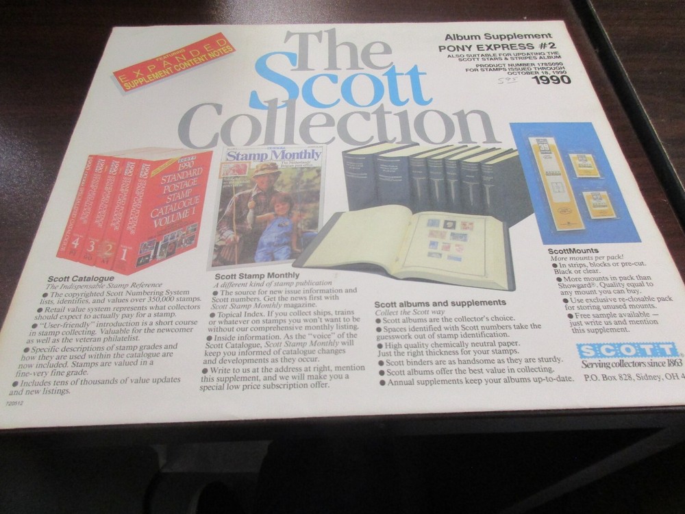 THE SCOTT THE SCOTT  ALBUM SUPPLEMENT PONY EXPRESS  #2  W/FREE SHIPPING!!