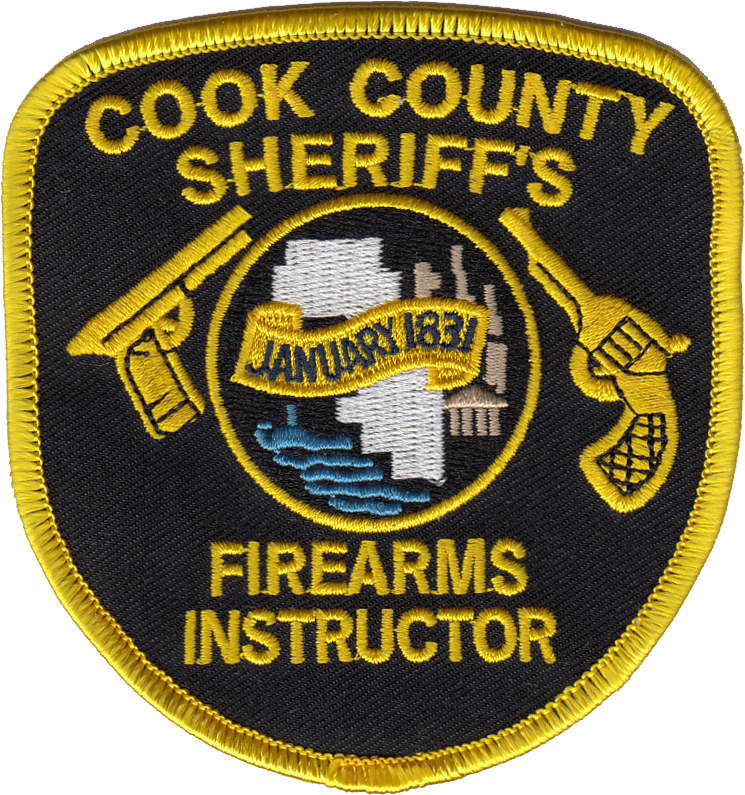 COOK COUNTY SHERIFF'S SHOULDER PATCH: Firearms Instructor