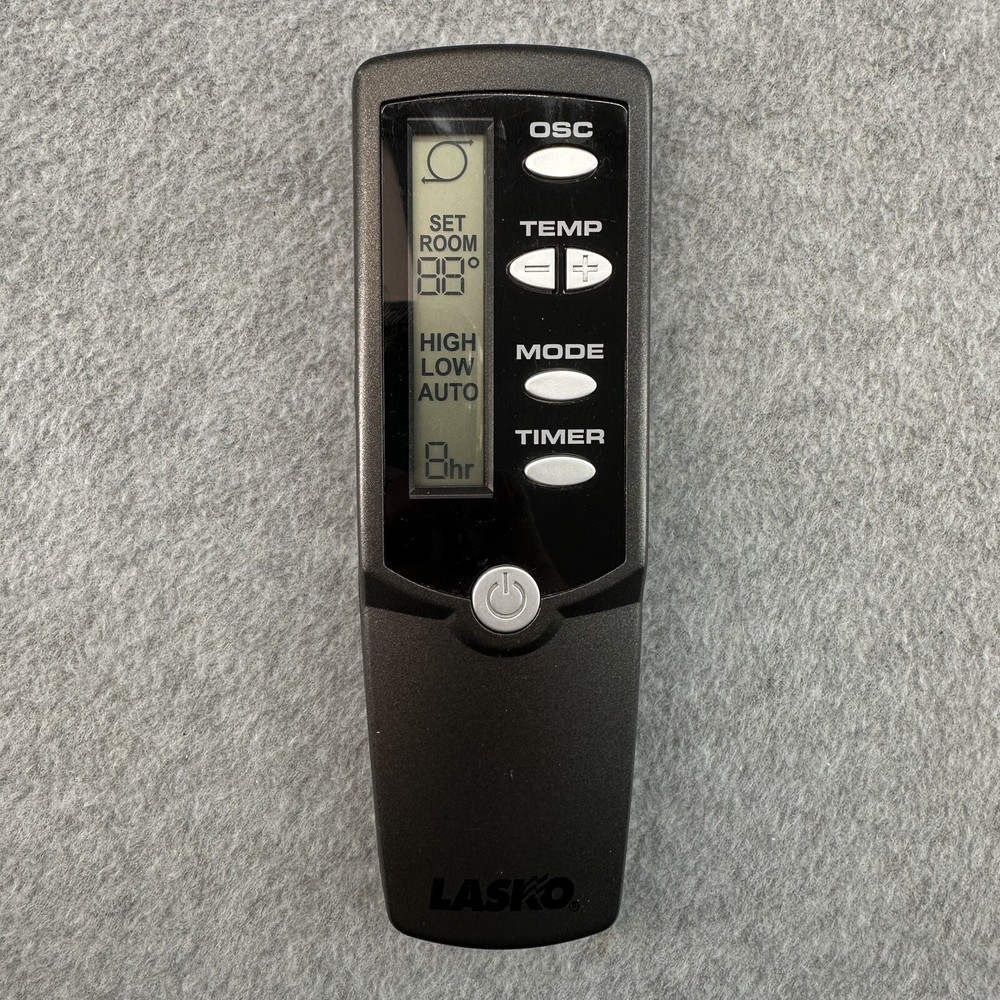 LASKO Fan Remote Control 6 Button Digital LCD Screen Timer Temp Oscillating Mode