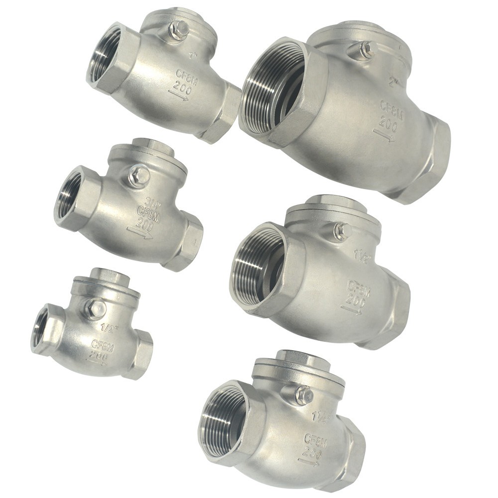 1/2“ - 2” 3/4 1 inch Swing Check Valve Stainless Steel NPT Threaded 200PSI CF8M