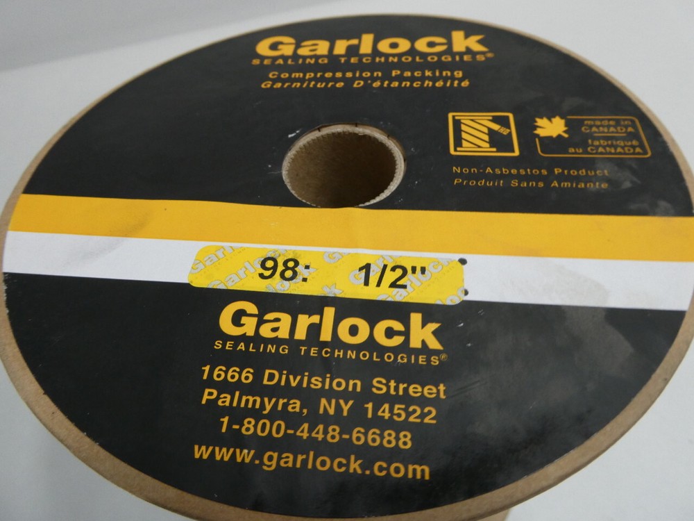 Garlock 41087-2032 98 Compression Packing 1/2in 5lbs