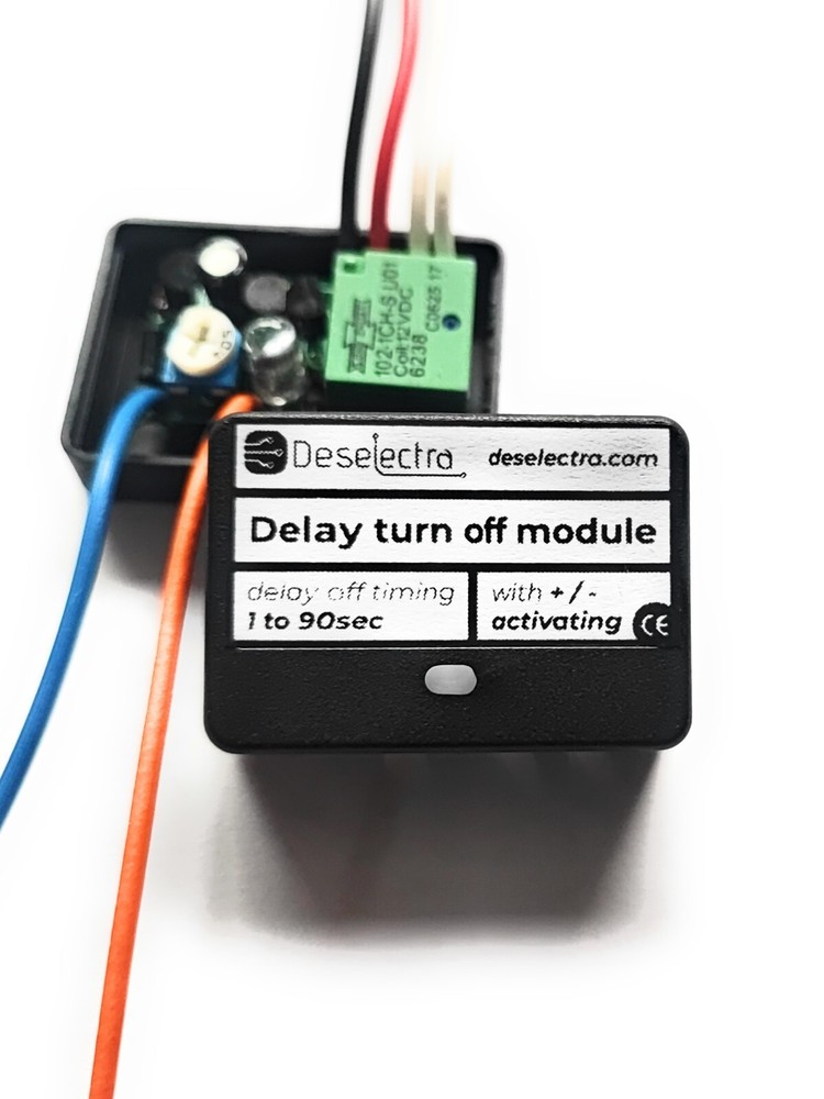 Positive & negative car switch relay 1-90s activating timer 20A delay off 12V
