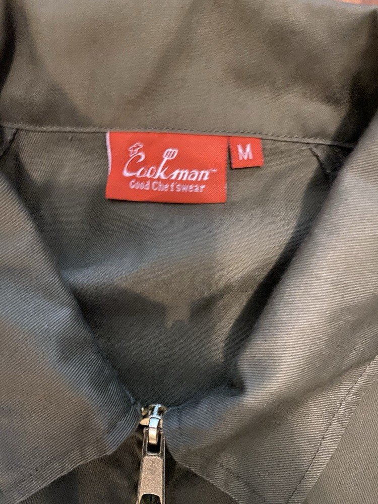 Cookman Olive Green Chef Coat Jacket Size Medium Restaurant Work Chef Ware
