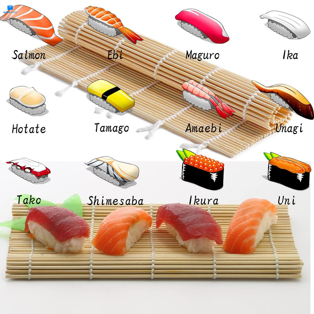 Wtpncil Bamboo Sushi Rolling Mat, Roller, Maker, 8.26-2,