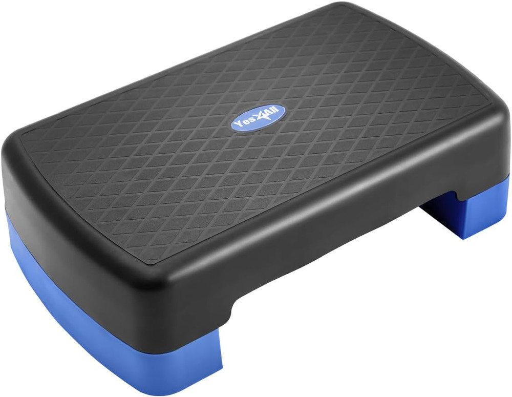 Aerobic Exercise Step Platform, Exercise Stepper with Risers for Cardio and Stre