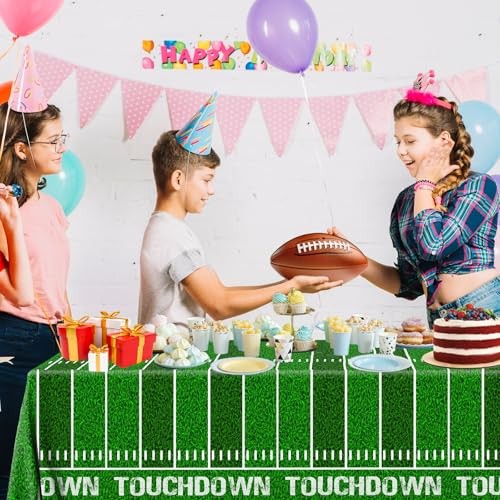 Football Party Decorations, Disposable Field Tablecloth Plastic Rectangular
