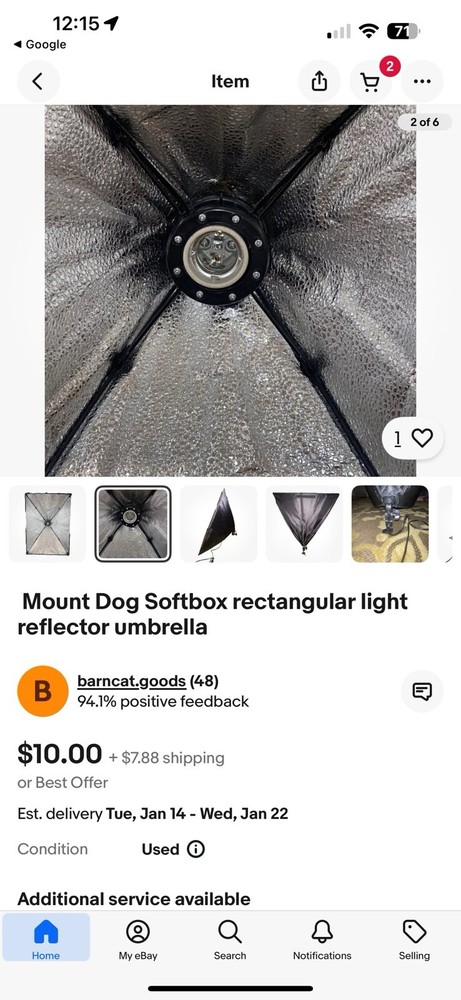 Mount dog Softbox Rectangular Light Reflector Photography Umbrella - 5 Count