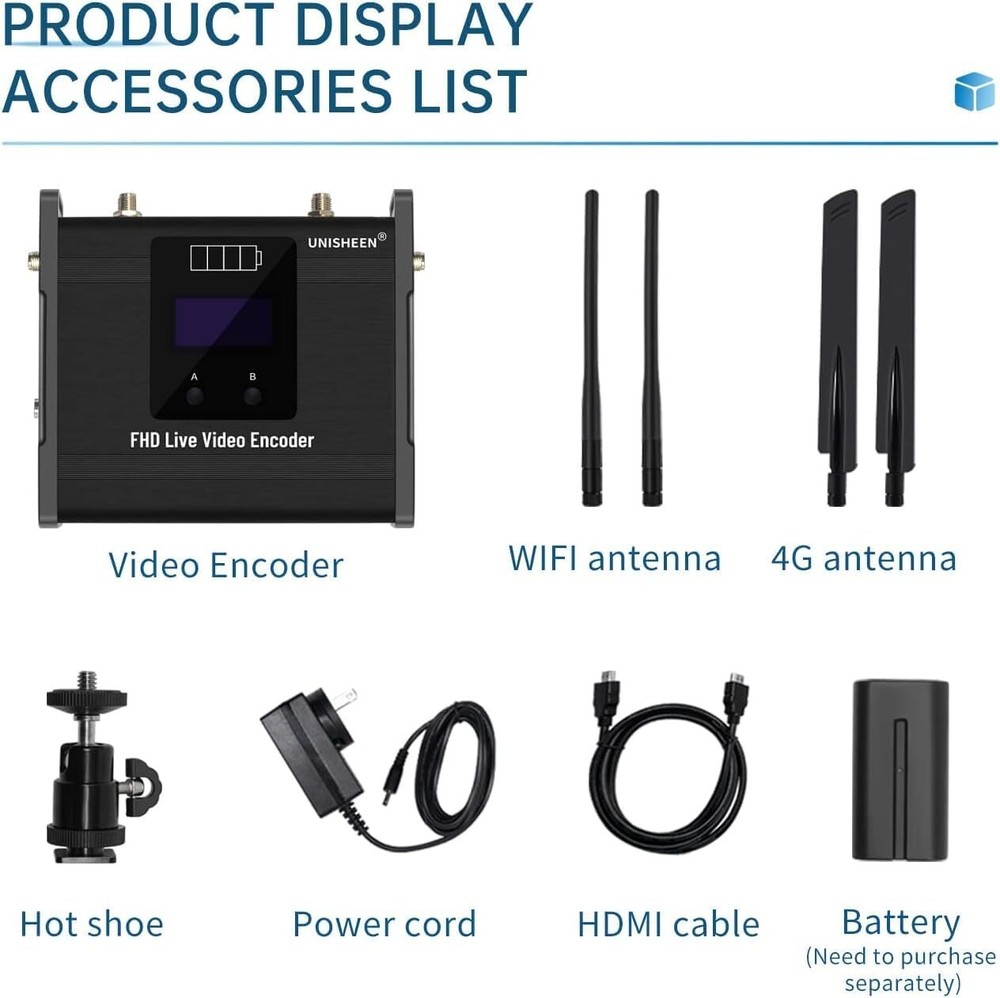 4G Video Encoder-H.264 & H.265 Low Latency Live Stream Transmitter for IP Broadc