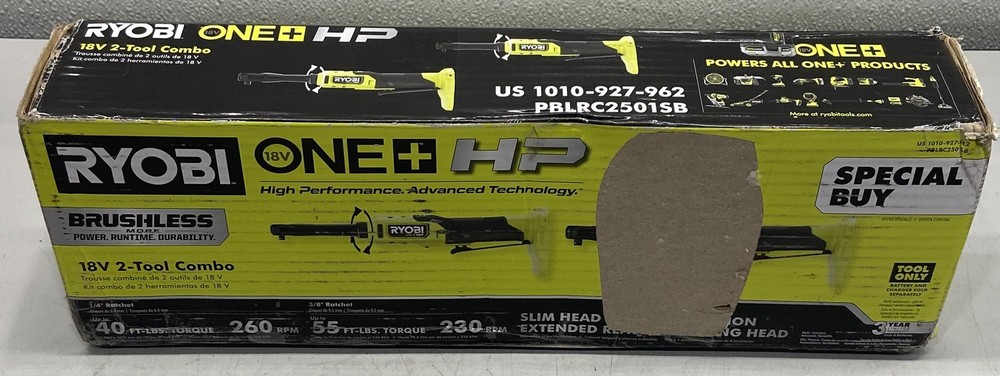 Ryobi 18V 2-Tool Combo PBLRC2501SB