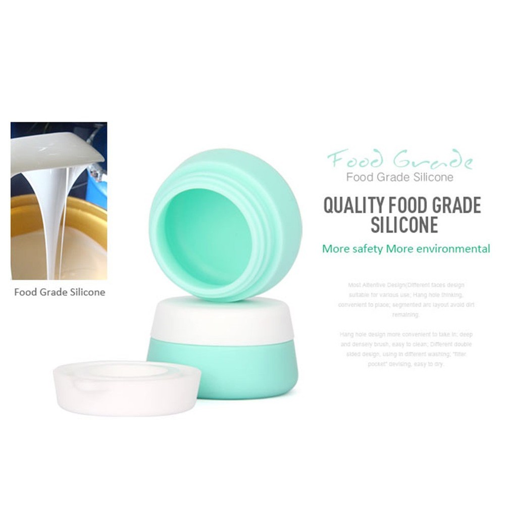 3 Pcs Silicone Containers Makeup Candy Jars with Lids Empty for Creams