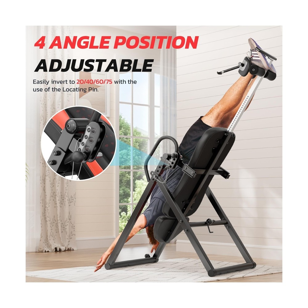 YOLEO Inversion Table Massage & Heat Inversion Table 2025 New Inversion Table...
