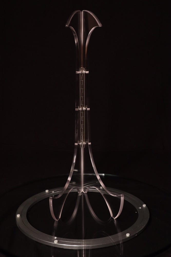 Clear Acrylic Guitar Stand Flame Treated Edge