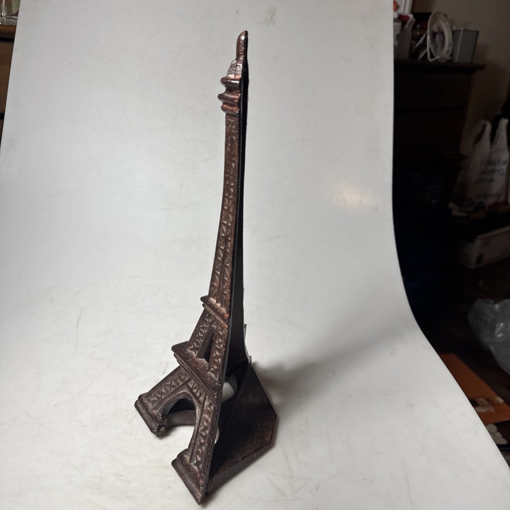 Paris Eiffel Tower 13" Cast Iron 3 Sided Architectural Corner Piece