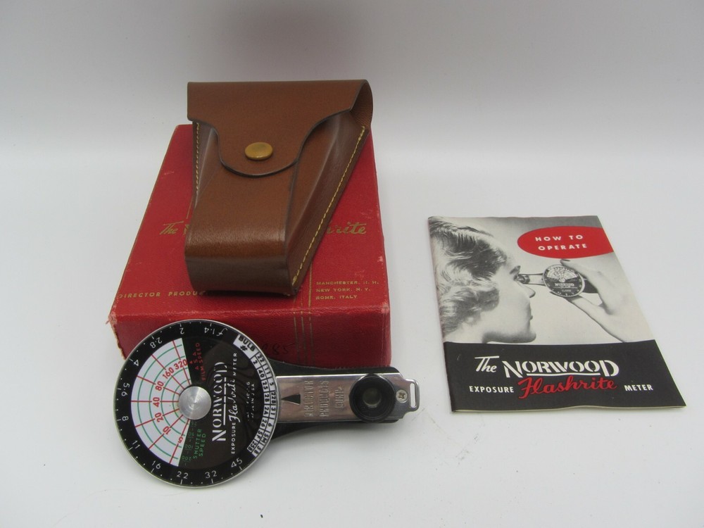 Norwood Flashrite Exposure Meter With Manual Case & Box