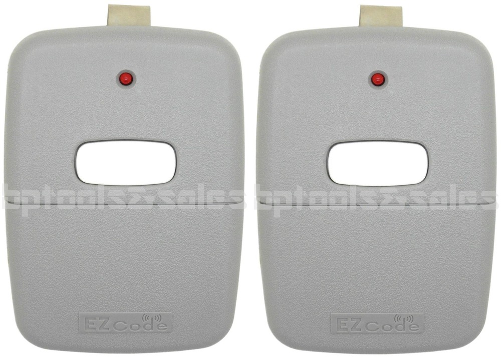 (2) 10 Digit Pins EZ Code Remote Control Garage Door Gate Opener Transmitter