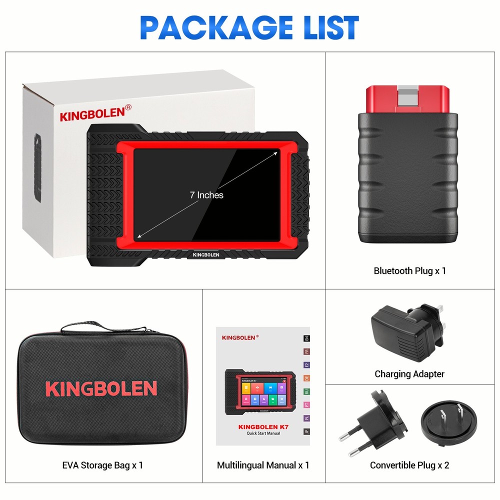 KINGBOLEN K7 OBD2 Scanner Full System Car Diagnostic Tool Code Reader ECU Coding