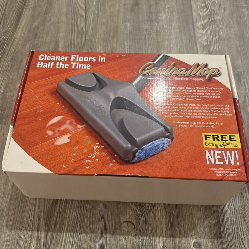 NEW! CentraMop Vacuum & Mop at the Same Time Includes 2 Microfiber Cleaning Pads