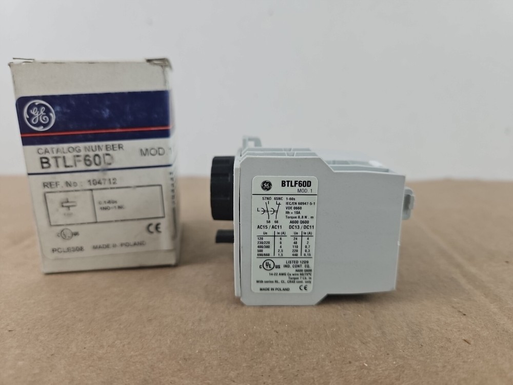 General Electric BTLF60D 1-60 Sec Off Delay Timer GE Industrial