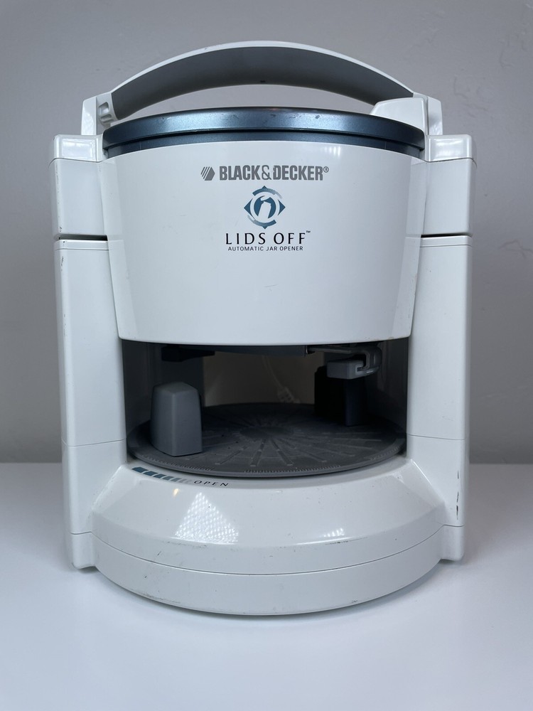 Black & Decker White Lids Off JW 200 Automatic Jar Lid Remover - NICE!