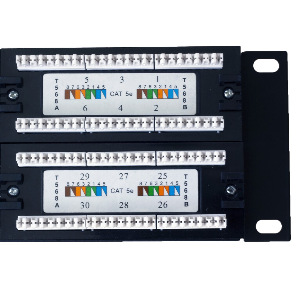 Tuff Jacks Cat5e 48 Port Patch Panel 19" Rack Mount FREE Same Day Shipping