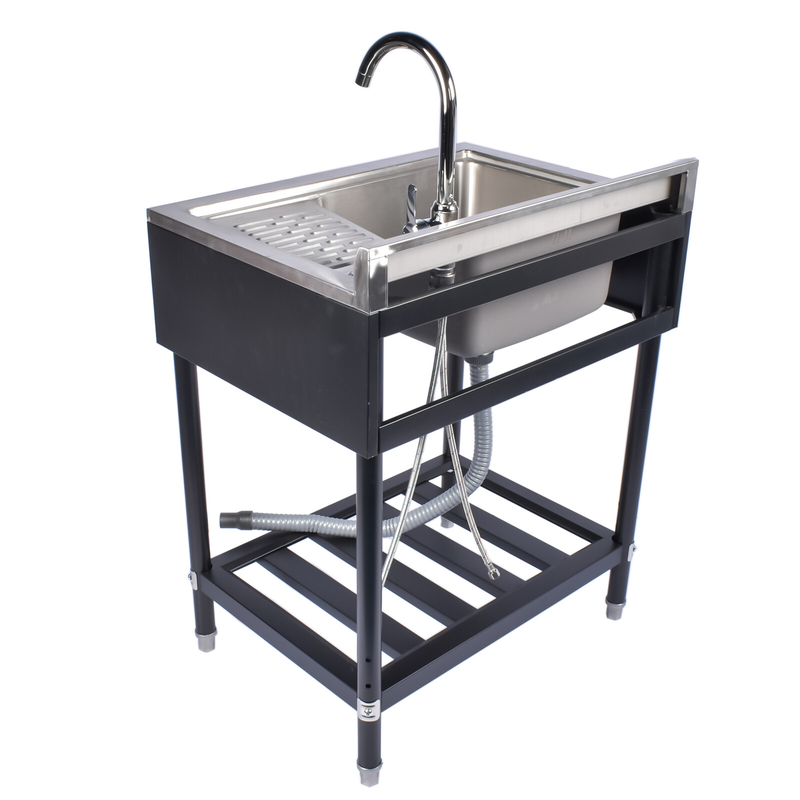 28''/36/39'' Stainless Steel Utility Sink Free Standing Single Bowl Laundry Tub