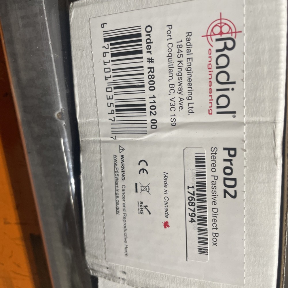 Radial Engineering ProD2 2-Channel Passive Instrument Direct Box