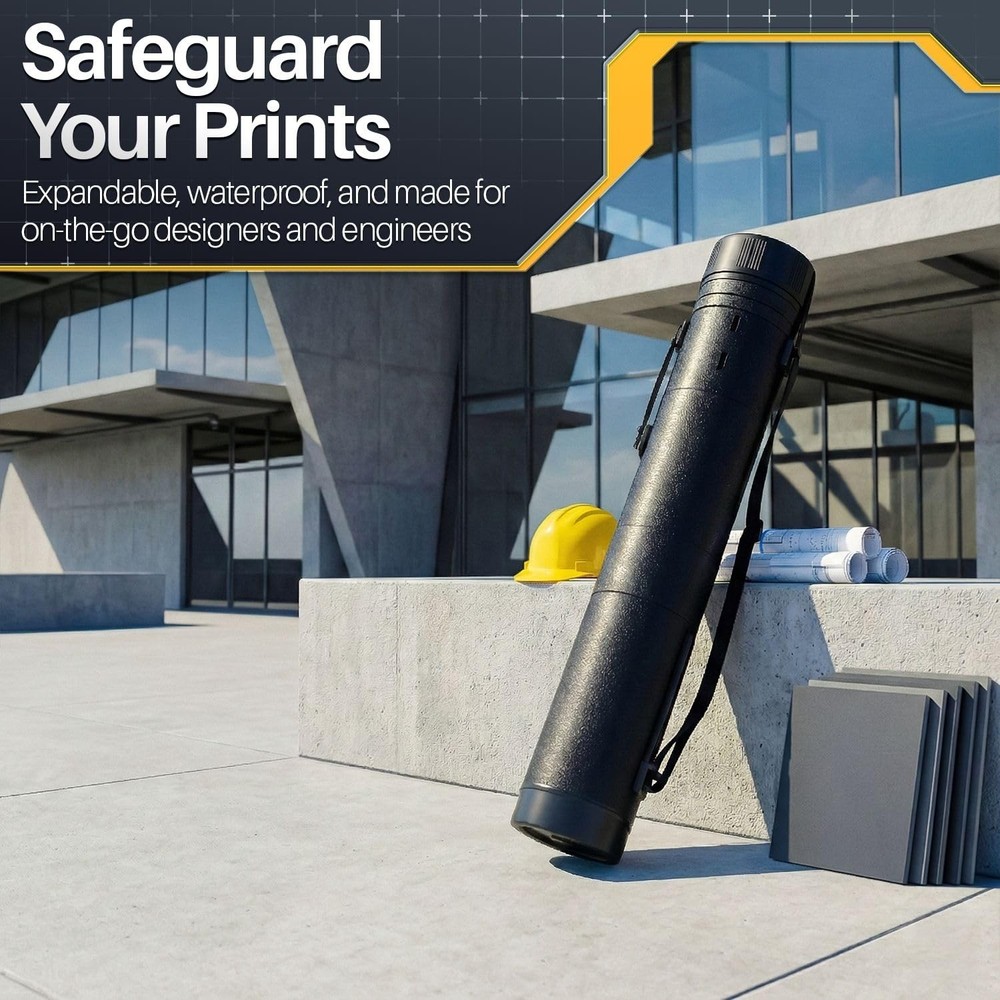 Flexzion Poster, Art, Document Tube with Strap, Expandable Extra Large